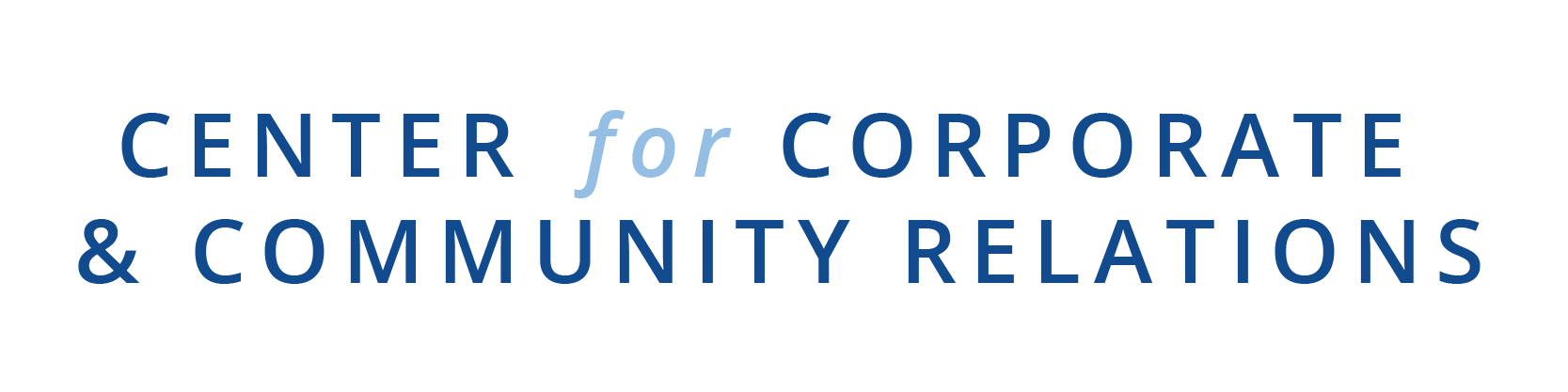 Wordmark for the Center for Corporate & Community Relations